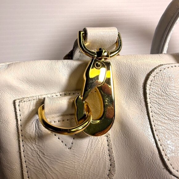 Jas M.B. London White Leather Shoulder and Tote Purse Large - Picture 10 of 16